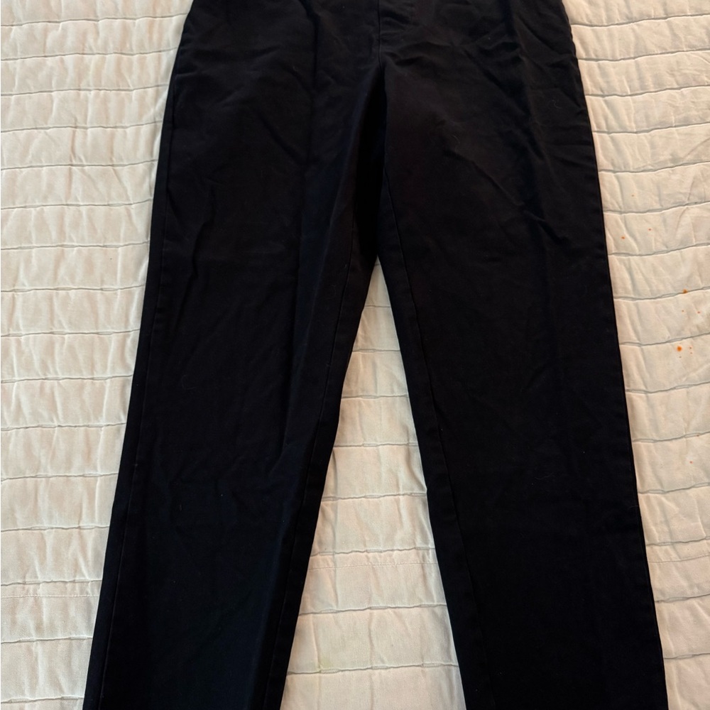 Denim&Co Classic High waisted Black Cropped Pants
